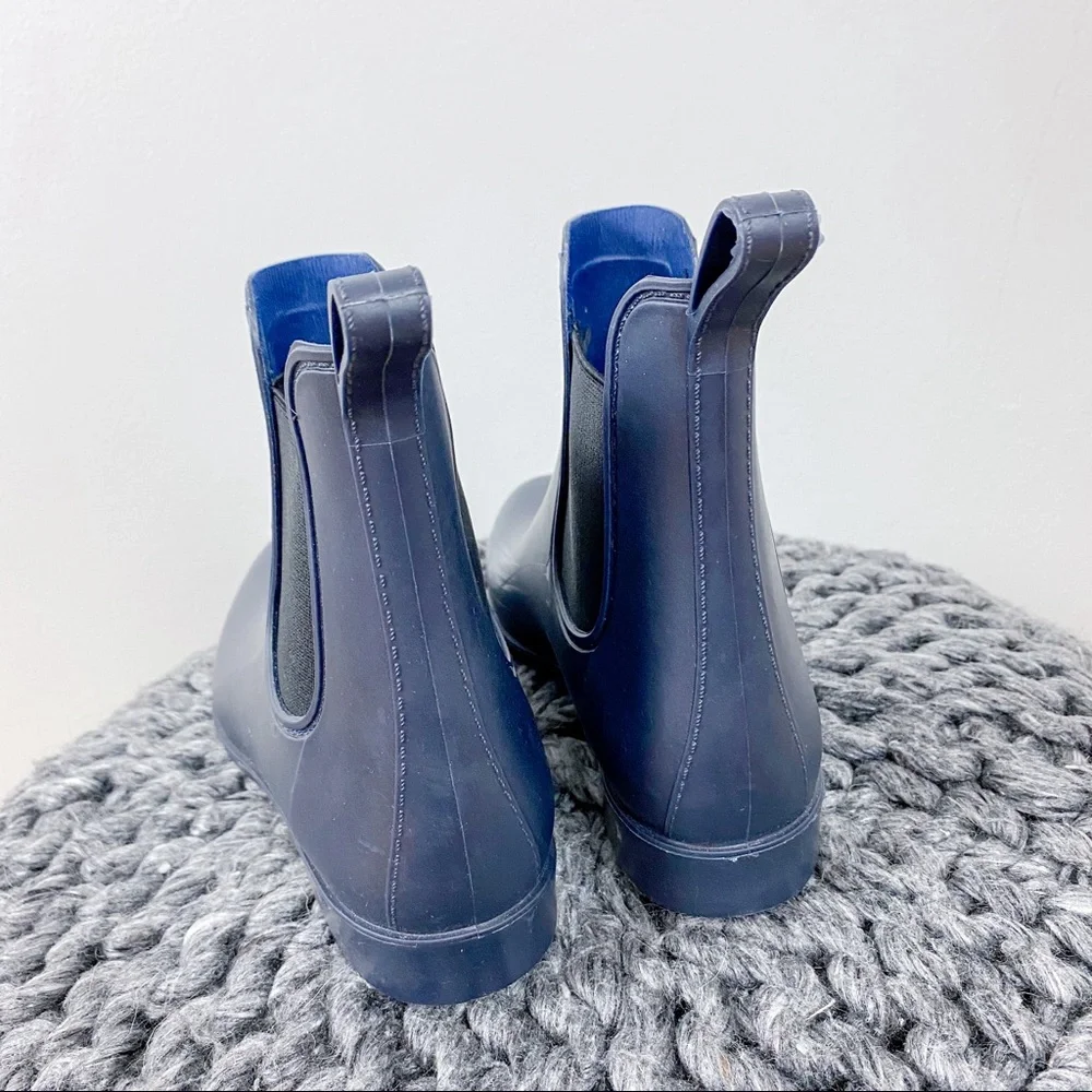 J. Crew Chelsea Short Rain Boot Blue - Picture 4 of 6